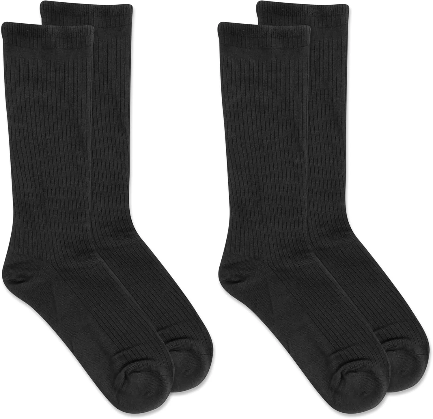 Dr. Scholl's Men's Ultra Soft Rayon Crew Socks-2 Pairs-Non-Binding Comfort & Moisture Wicking