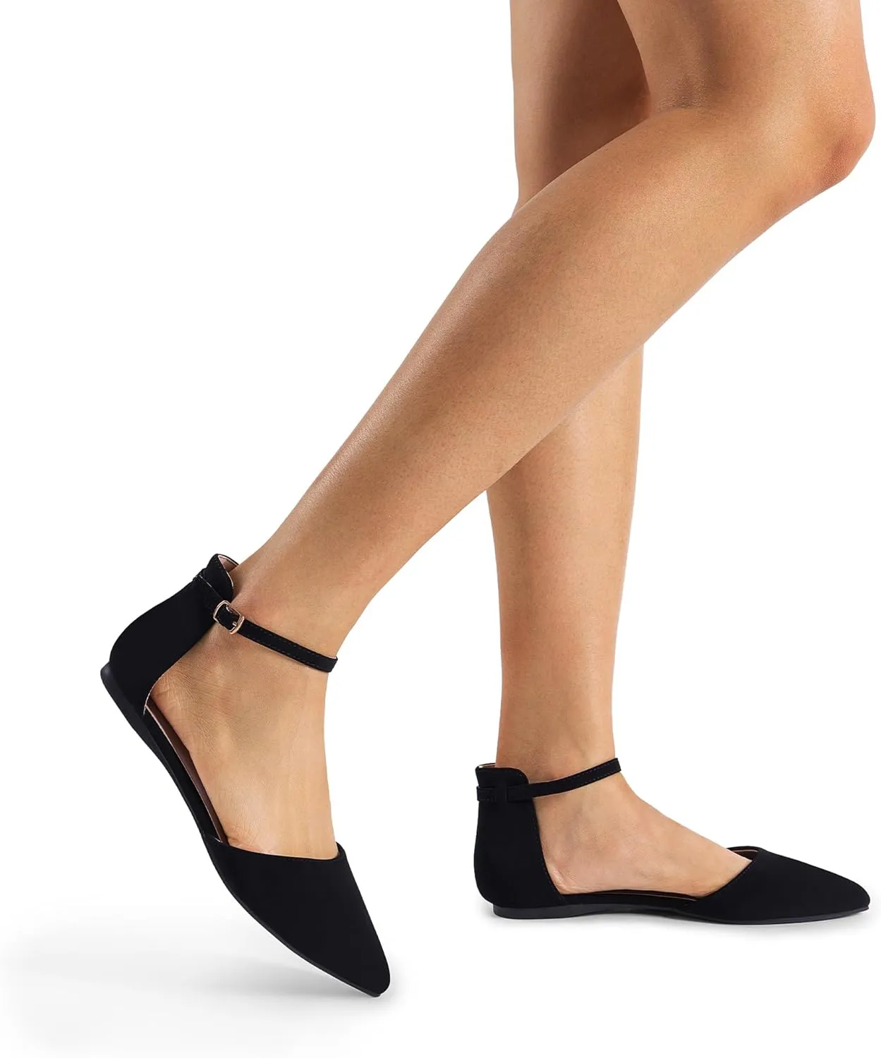 DREAM PAIRS Flapointed Women's Casual D'Orsay Pointed Plain Ballet Comfort Soft Slip On Flats Shoes