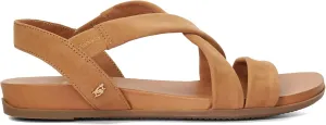 Dune London Women's Landies Flat Sandal, Camel, 7