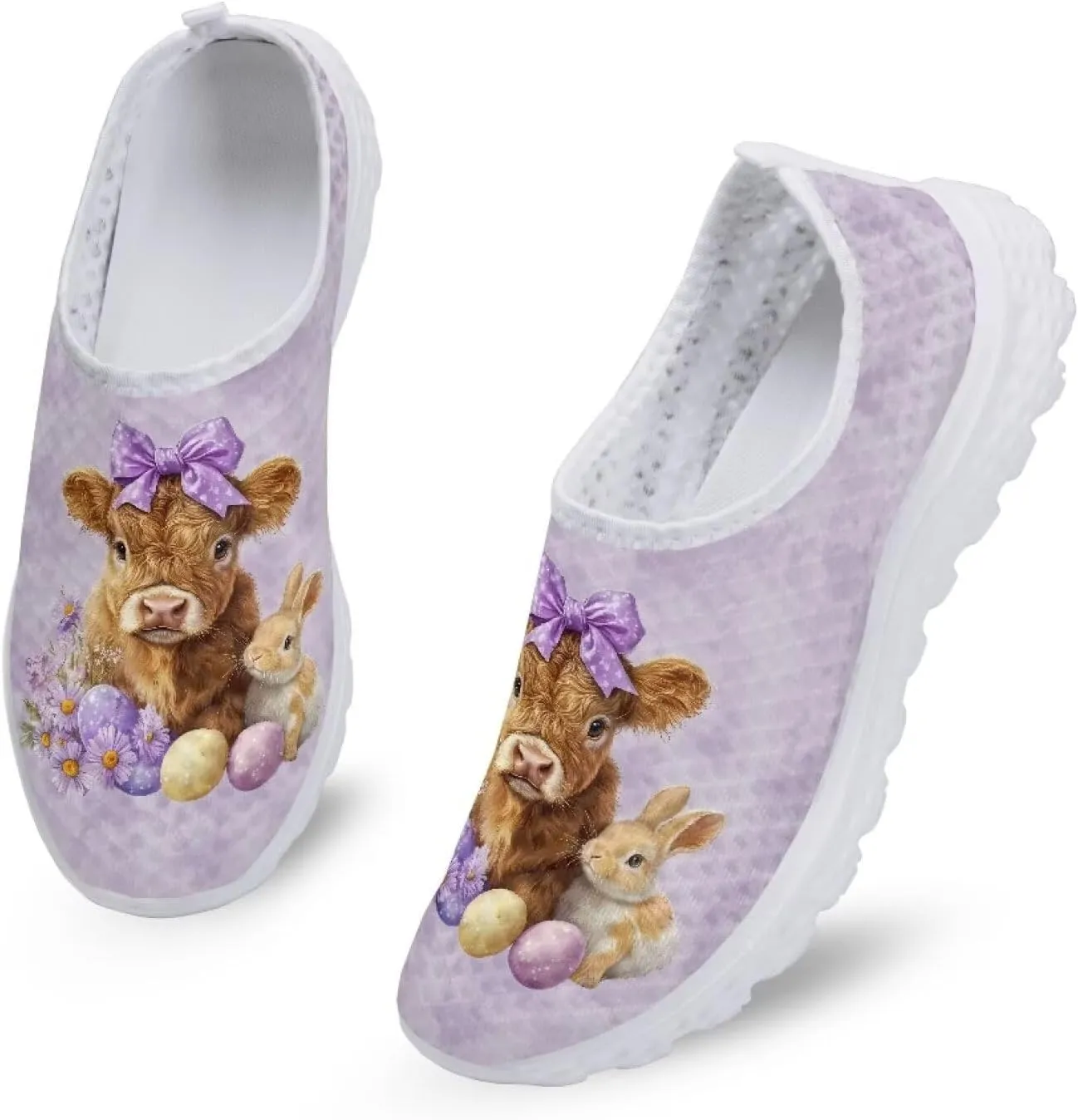 Easter Sport Sneakers Tennis Shoes for Women US 5.5-11.5 Slip On Loafer Shoes