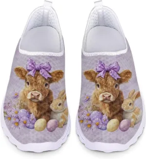 Easter Sport Sneakers Tennis Shoes for Women US 5.5-11.5 Slip On Loafer Shoes