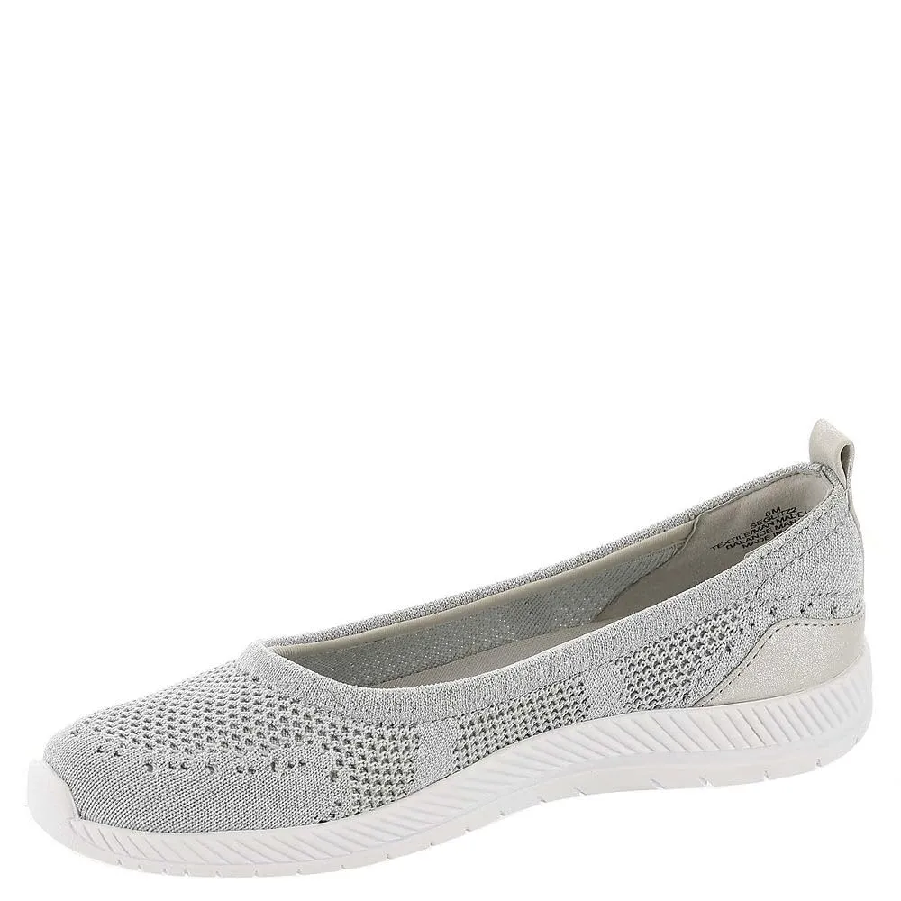 Easy Spirit Women's Glitz 2 Sneaker, Silver Knit, 8.5