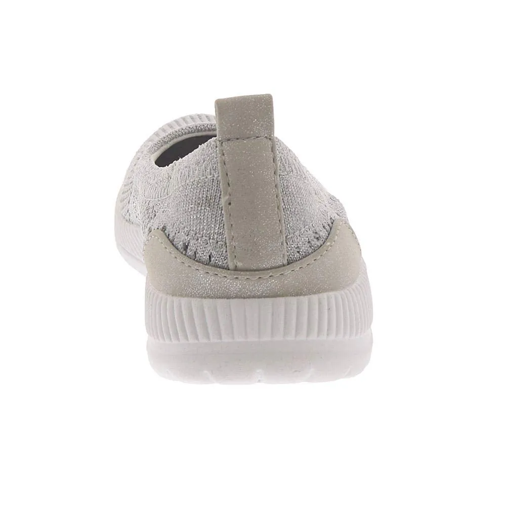 Easy Spirit Women's Glitz 2 Sneaker, Silver Knit, 8.5