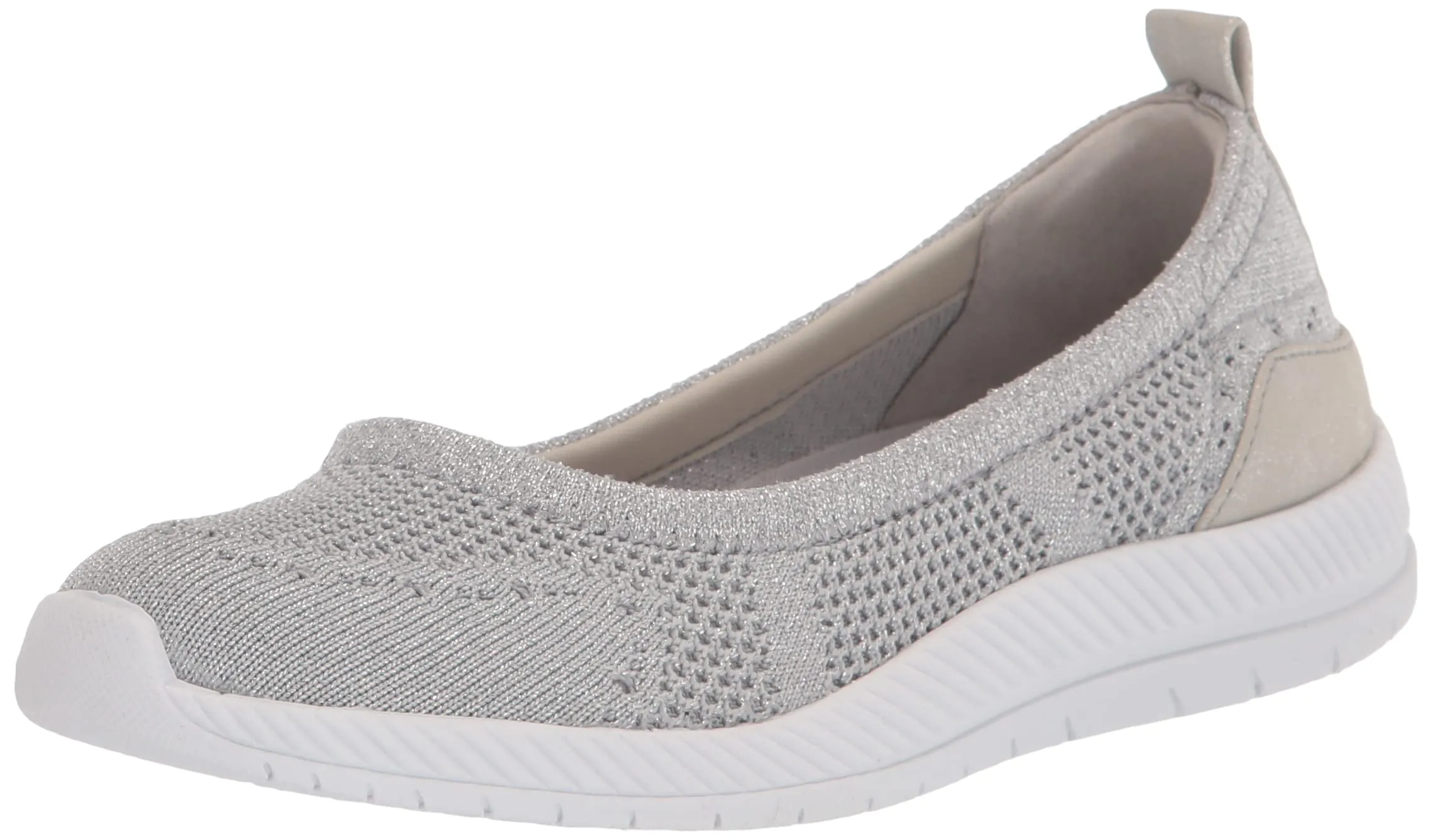 Easy Spirit Women's Glitz 2 Sneaker, Silver Knit, 8.5