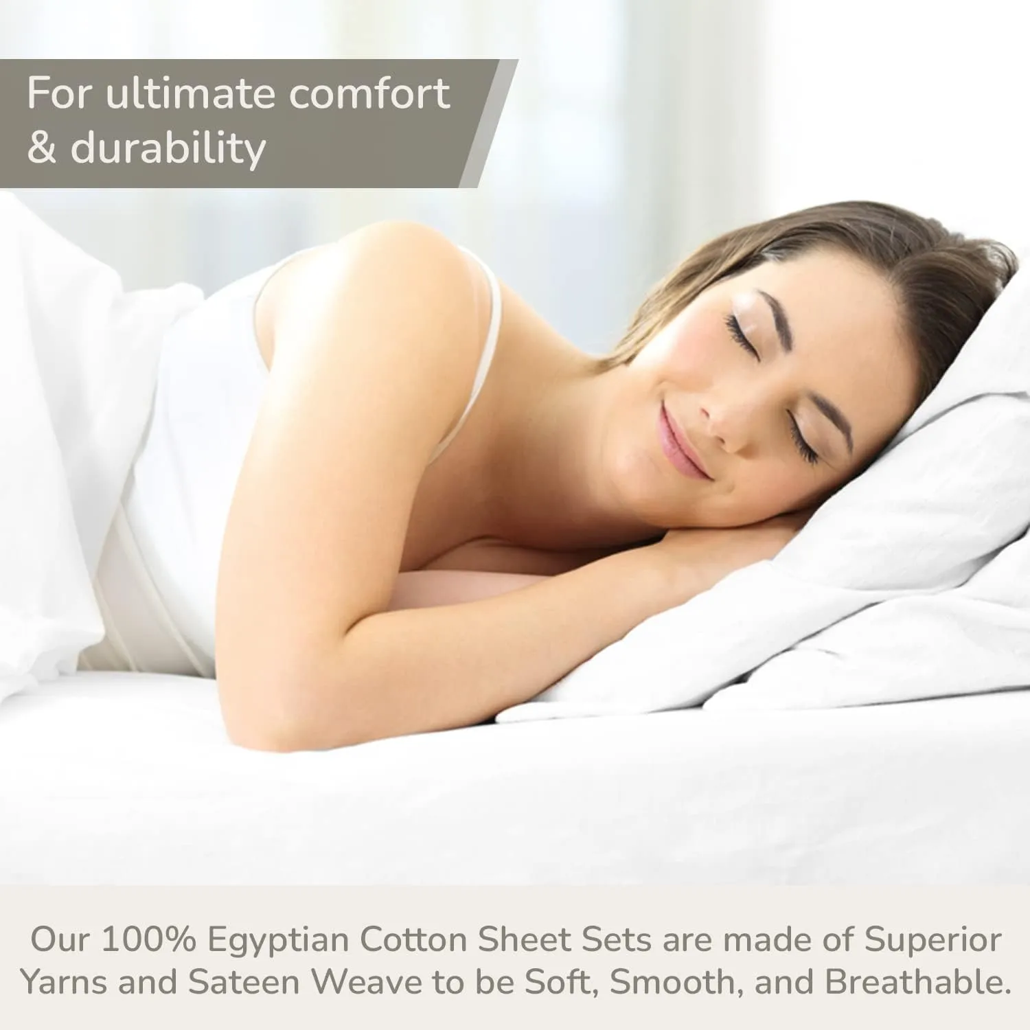 Egyptian Cotton Twin Sheets Set 1000 TC Luxury Hotel Soft and Smooth Dark Grey Twin Size Bed Sheet Set Sateen Weave Extra Long Staple Cotton 16" Deep Pocket Bedding - Dark Grey, 3 Piece