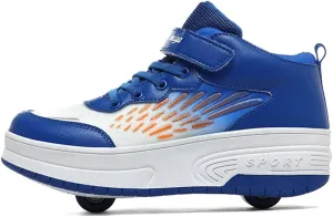 Ehauuo Roller Skates Shoes Sneakers Wheels Removable for Boys Girls Safety Stain-Resistant Easy on and Clean Comfortable as Kids Fun Sports Loved for Kids Beginners