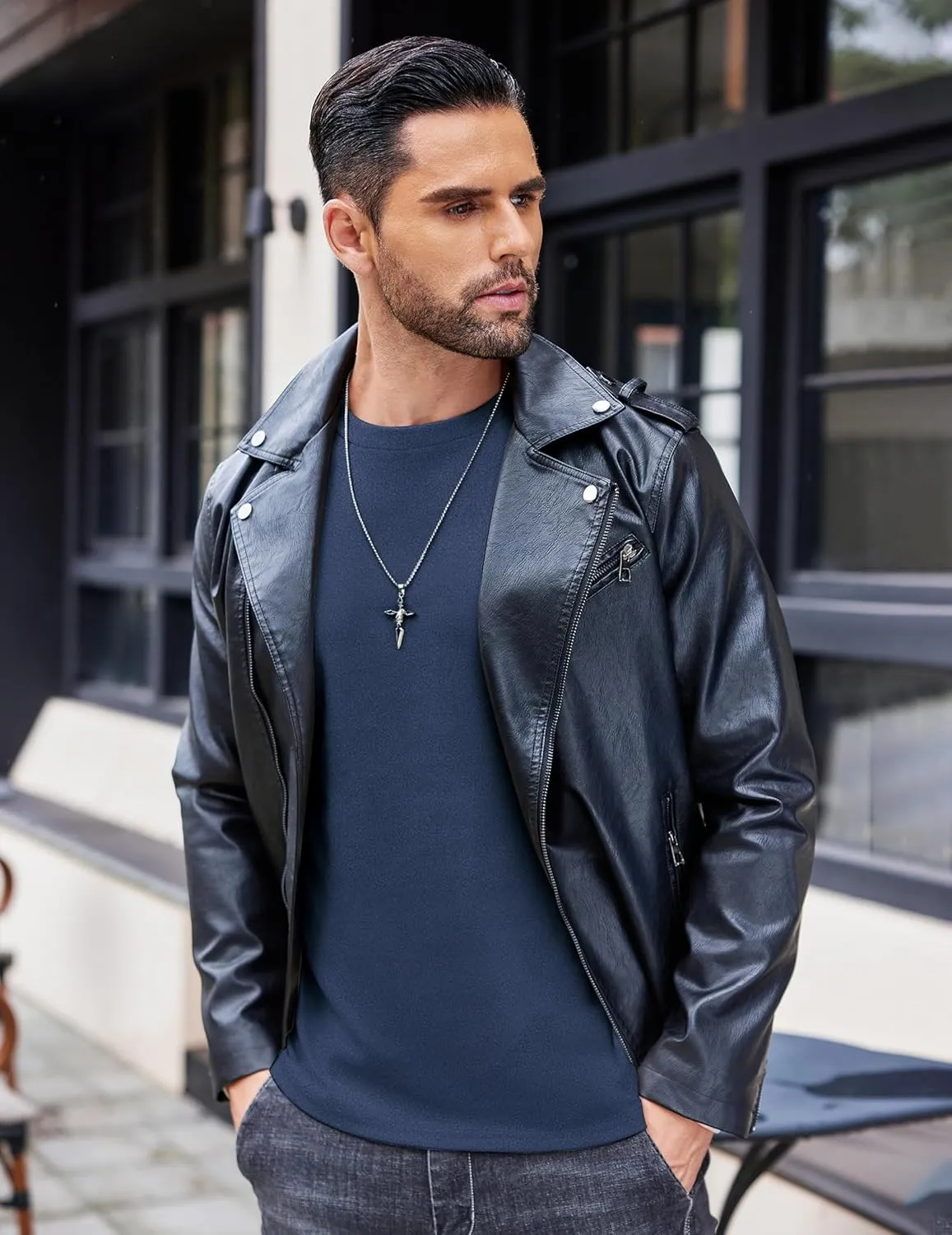 Ekouaer Mens Long Sleeve Shirts Crew Neck Fleece Thermal Undershirts Midweight Sweatshirts Soft Base Layer Pullover Tee Tops