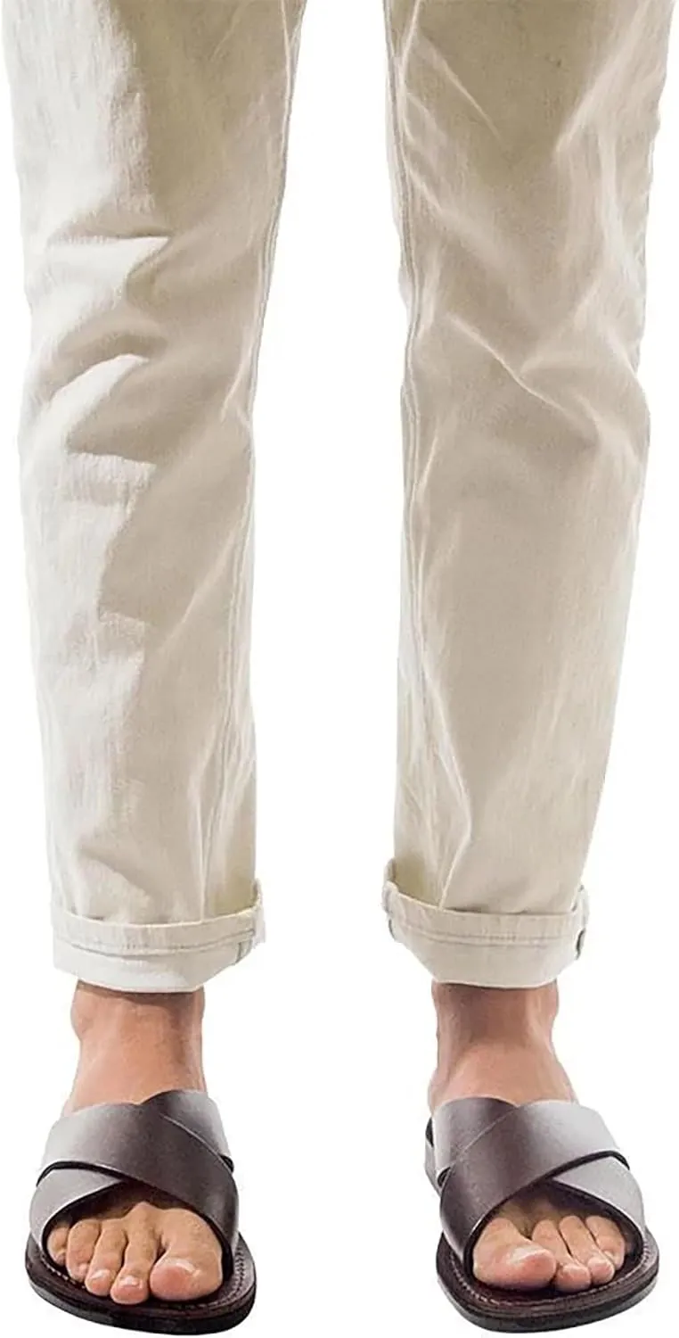 Elan - Leather Slide On Sandal - Men Sandals