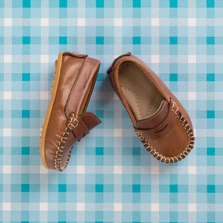 ELEPHANTITO ALEX DRIVER BOYS LEATHER PENNY LOAFER