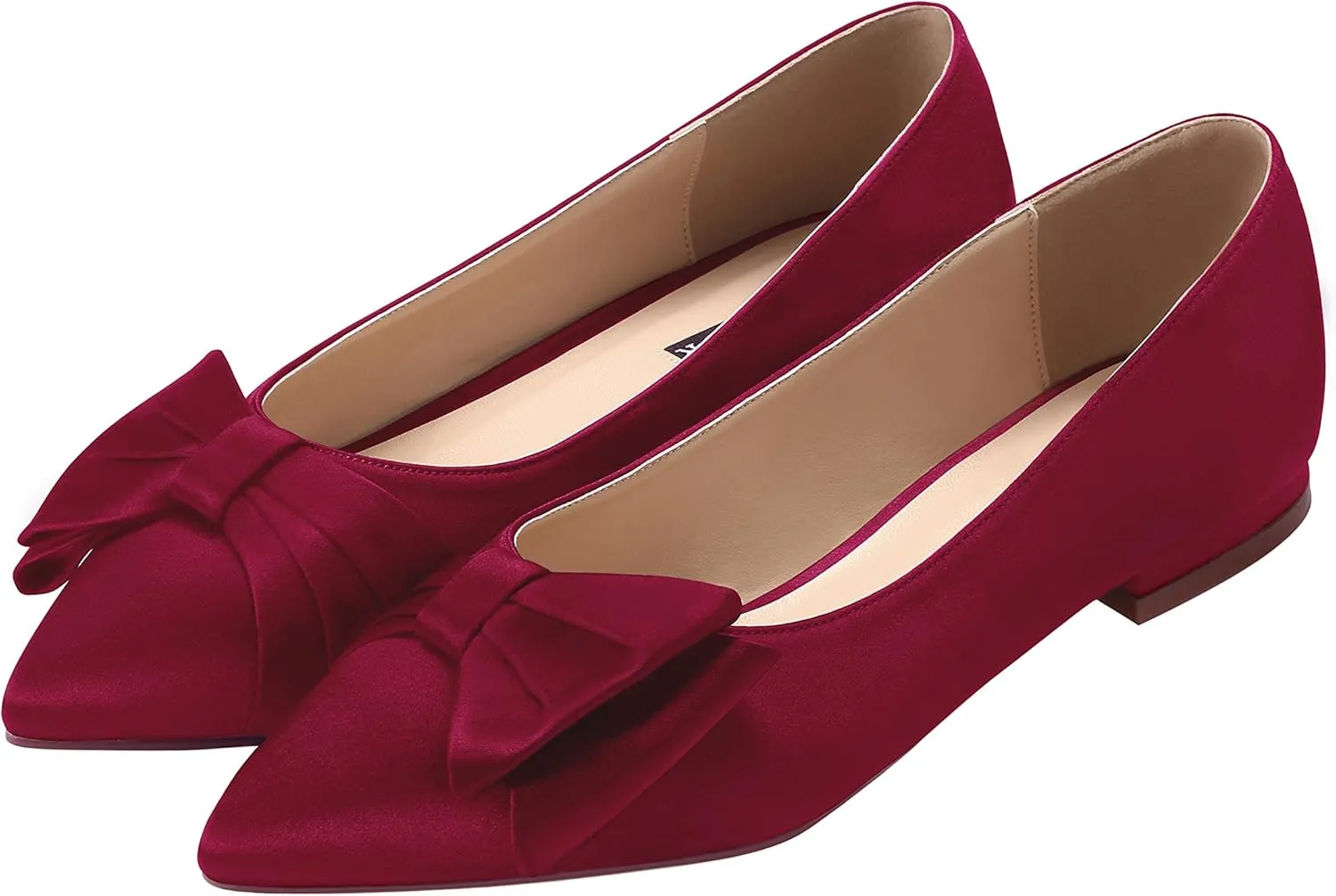ERIJUNOR Wedding Flats Comfortable Flat Shoes for Women Closed Toe Wide Width Evening Party Dress Shoes
