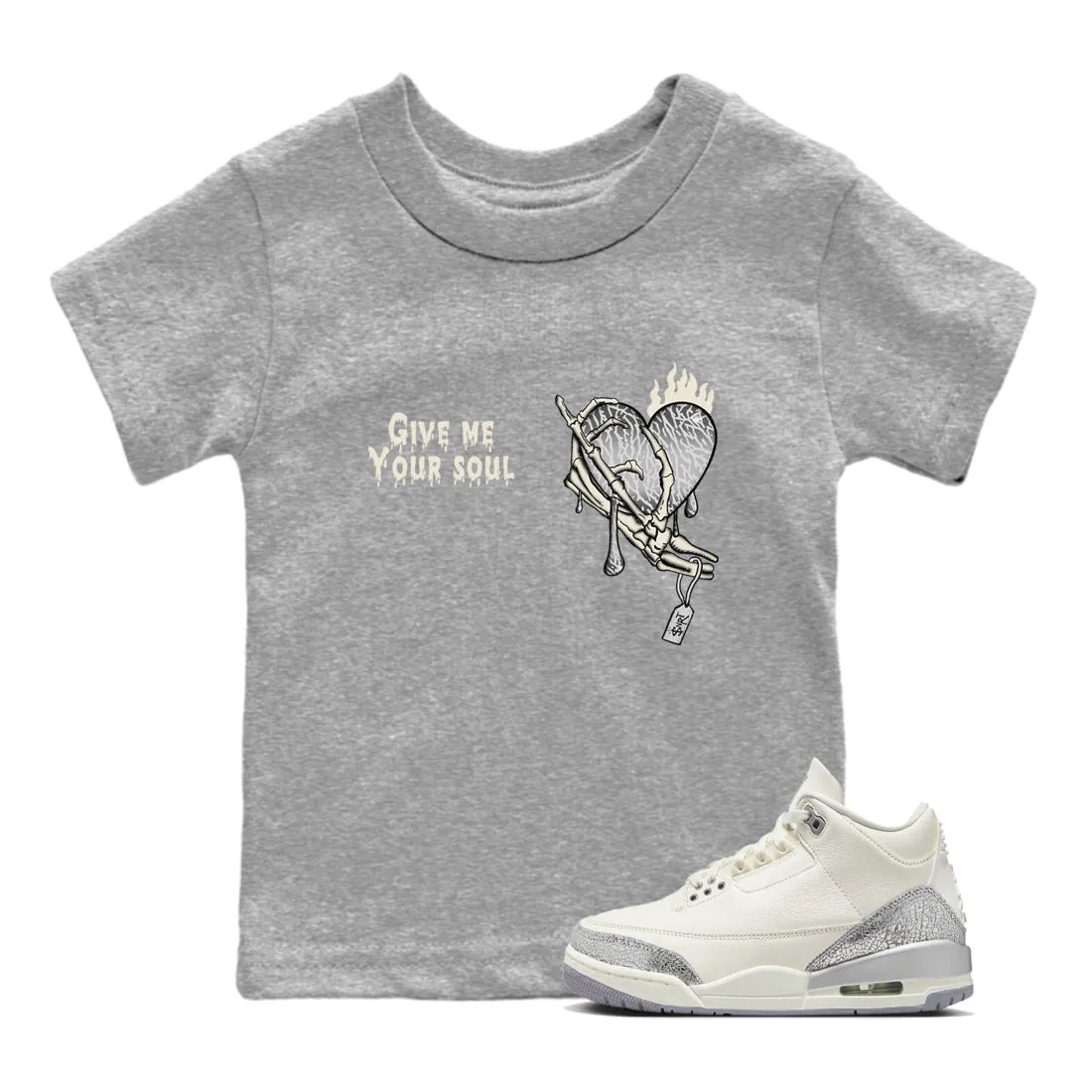 Exceptional value Kids Tees Air Sail Jordan Automated Cement Soul SNRT Your Grey - Sneaker 3 and Me Give