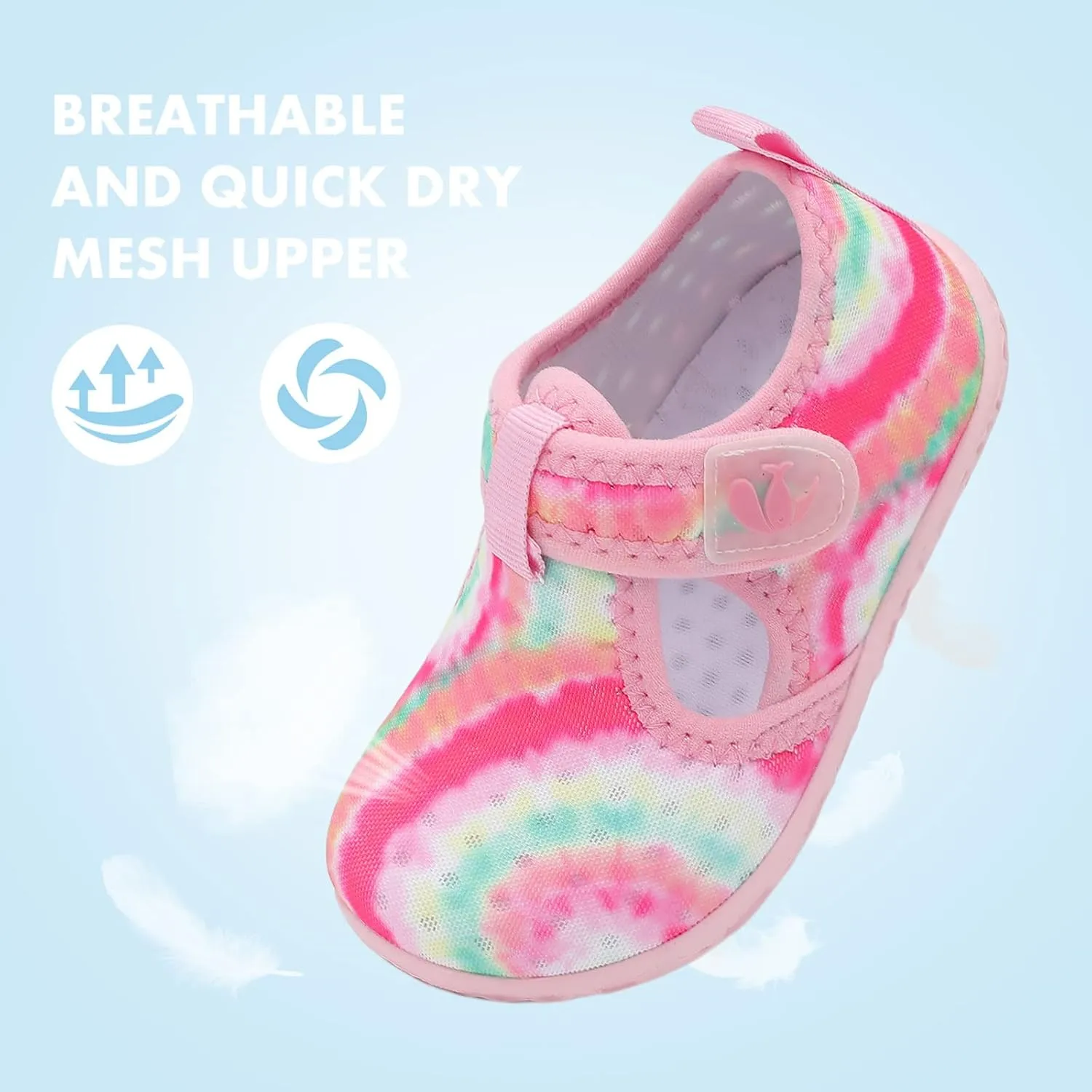 FEETCITY Boys Girls Water Shoes Kids Aqua Socks Quick Dry Barefoot for Beach Swimming Pool