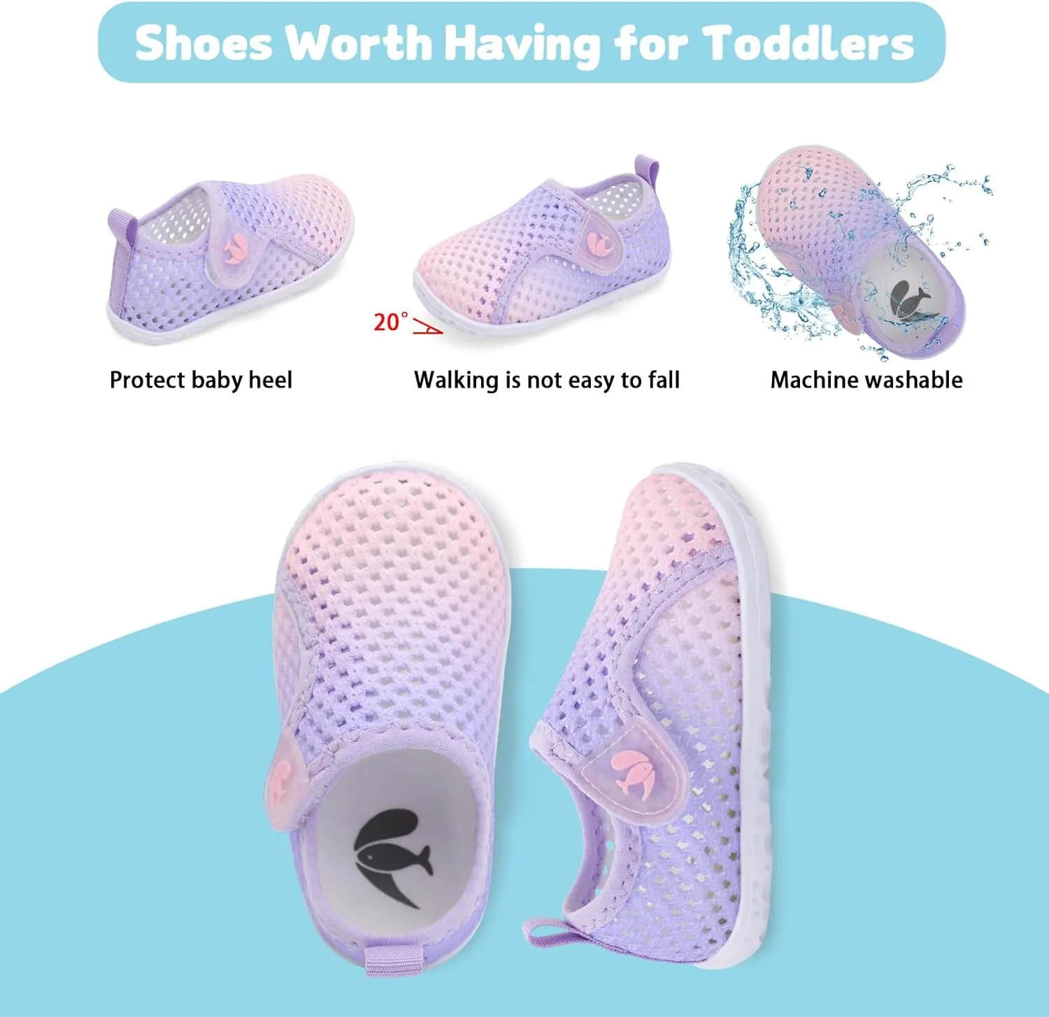 FEETCITY Boys Girls Water Shoes Kids Aqua Socks Quick Dry Barefoot for Beach Swimming Pool