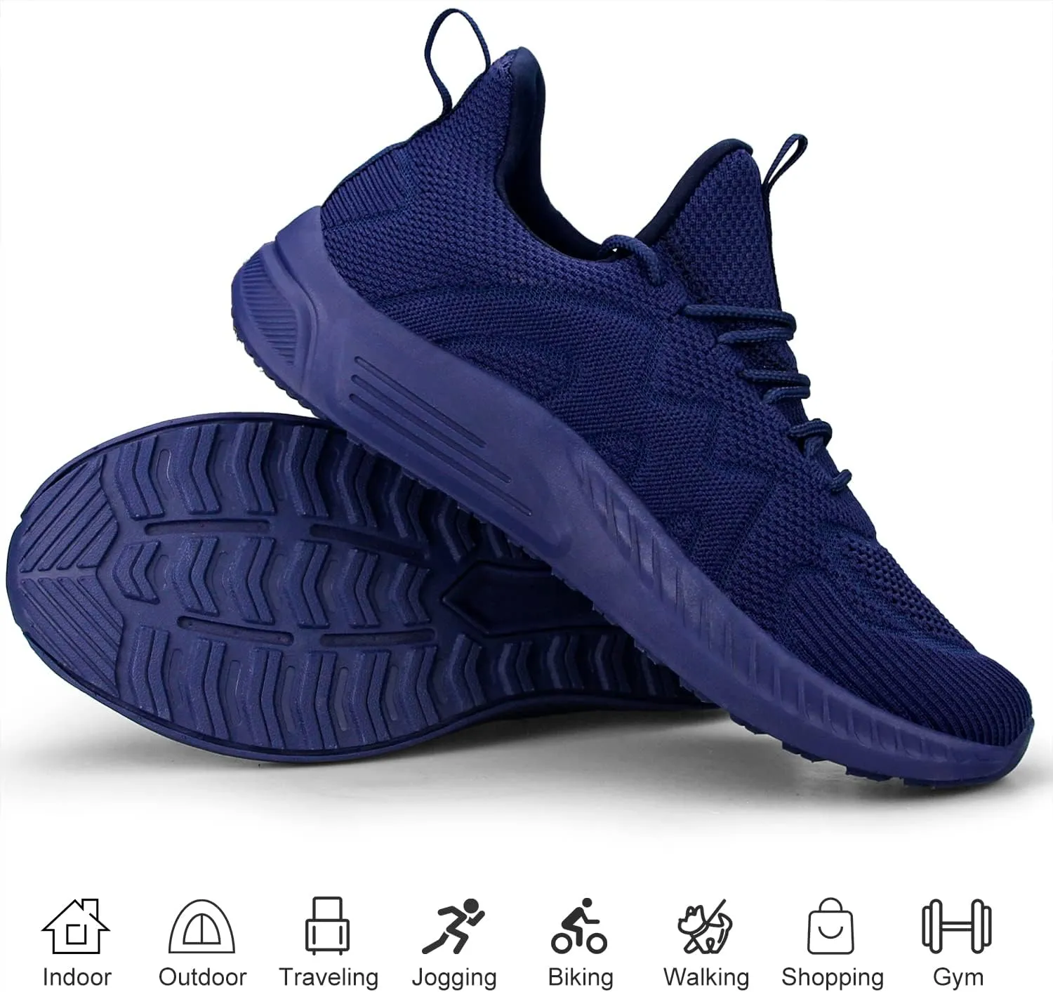 Feethit Mens Non Slip Walking Sneakers Lightweight Breathable Slip on Running Shoes Athletic Gym Tennis Shoes for Men