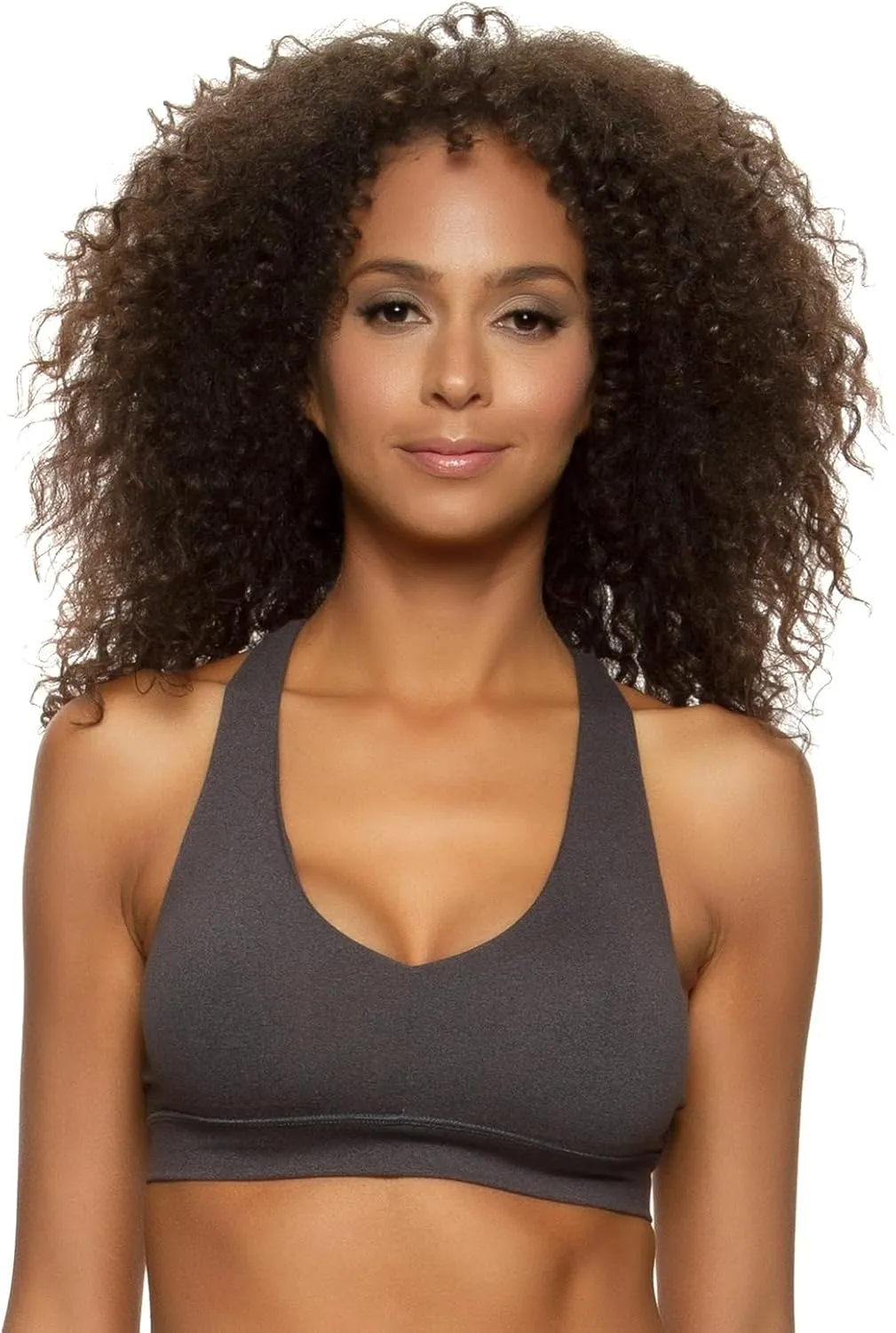 Felina - Velvety Soft Racerback Bralette 2-Pack Seamless Deep-V Bralettes with Removable Pads