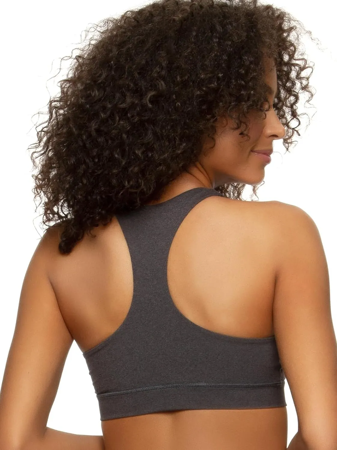 Felina - Velvety Soft Racerback Bralette 2-Pack Seamless Deep-V Bralettes with Removable Pads