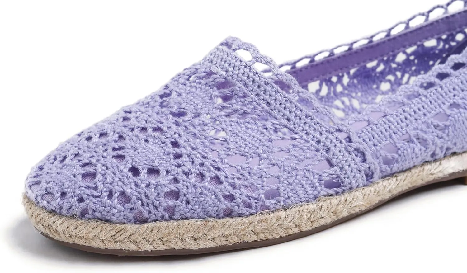 FEVERSOLE Close Toe Espadrilles Women's Comfort Breathable Slip On Flats Shoes