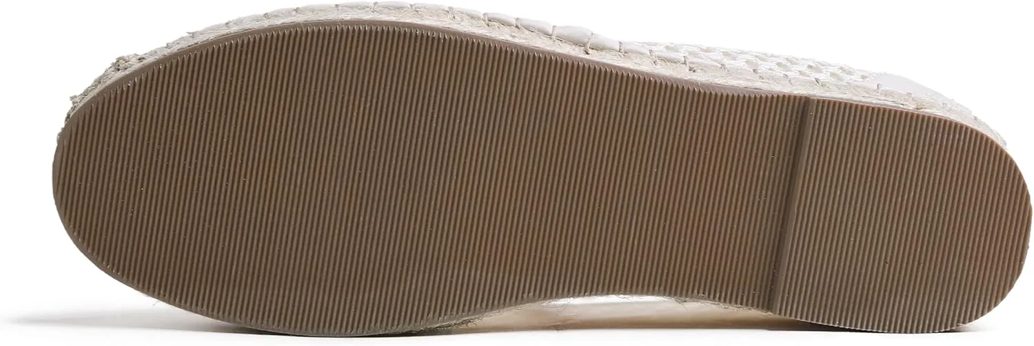 FEVERSOLE Close Toe Espadrilles Women's Comfort Breathable Slip On Flats Shoes