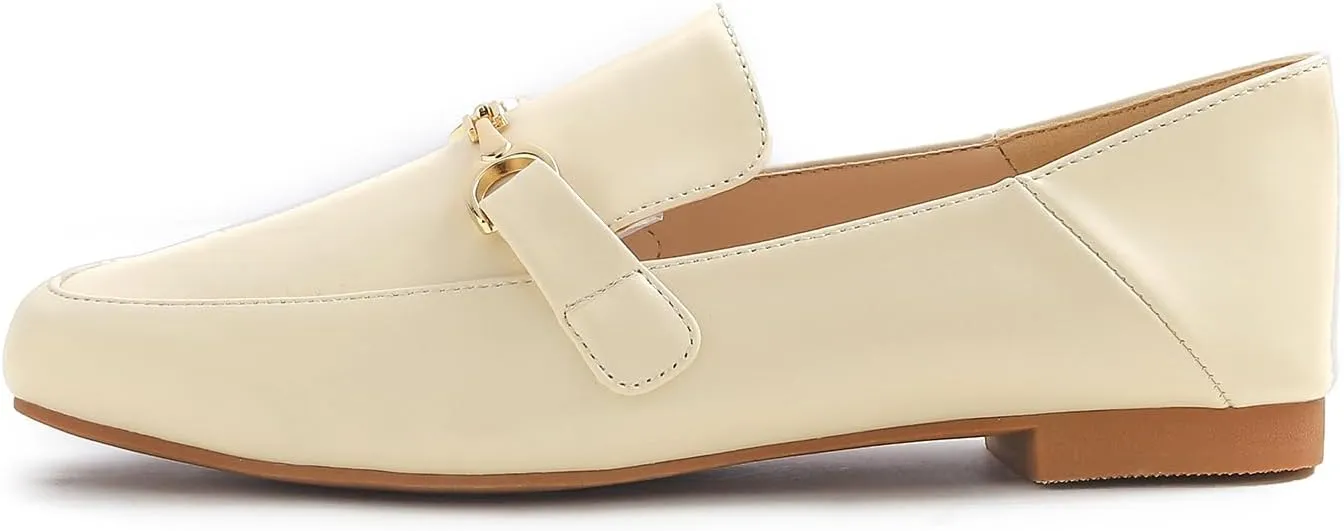 FEVERSOLE Women's Fashion Daily Comfort Soft Penny Loafer Office Work Flats