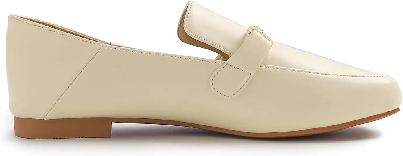 FEVERSOLE Women's Fashion Daily Comfort Soft Penny Loafer Office Work Flats