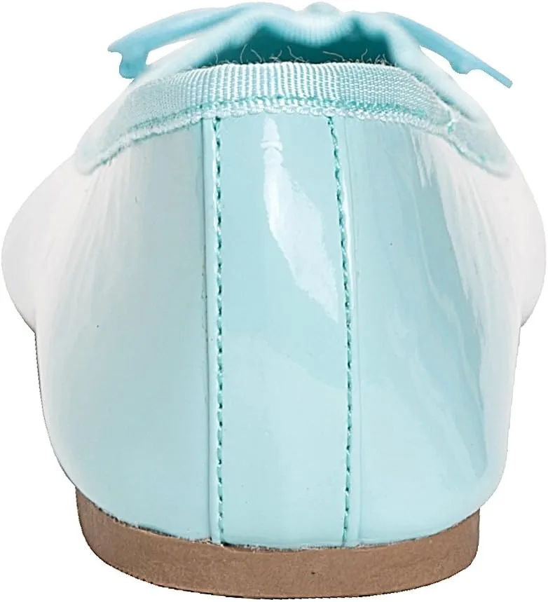 FEVERSOLE Women's Macaroon Colorful Memory Foam Cushion Insock Patent Ballet Flat