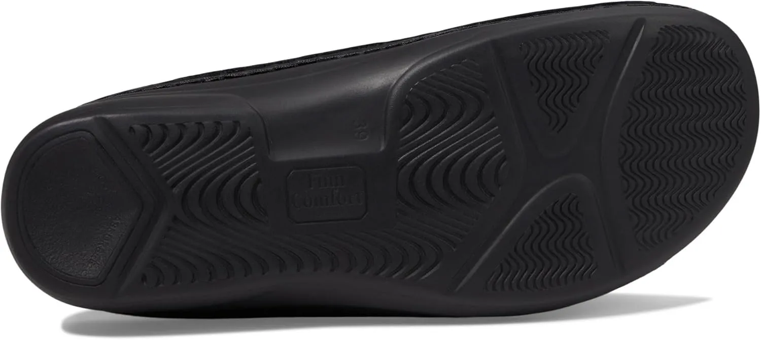 Finn Comfort Barbuda Women's Dressy Casual Flat Sandals, Black, White