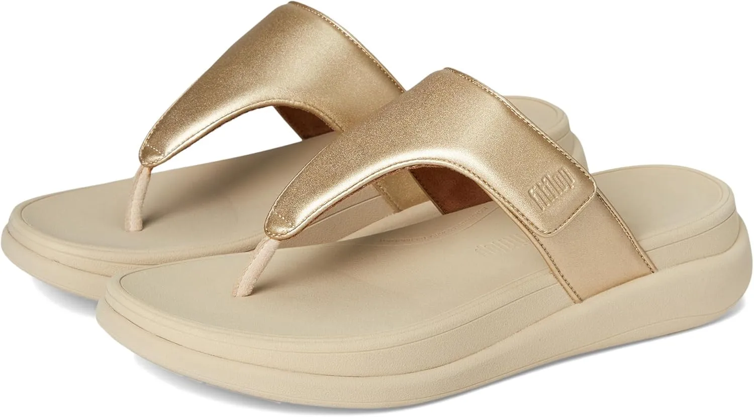 FitFlop Women's F-Mode Go Adjustable Flatform Toe-Post Sandals Wedge