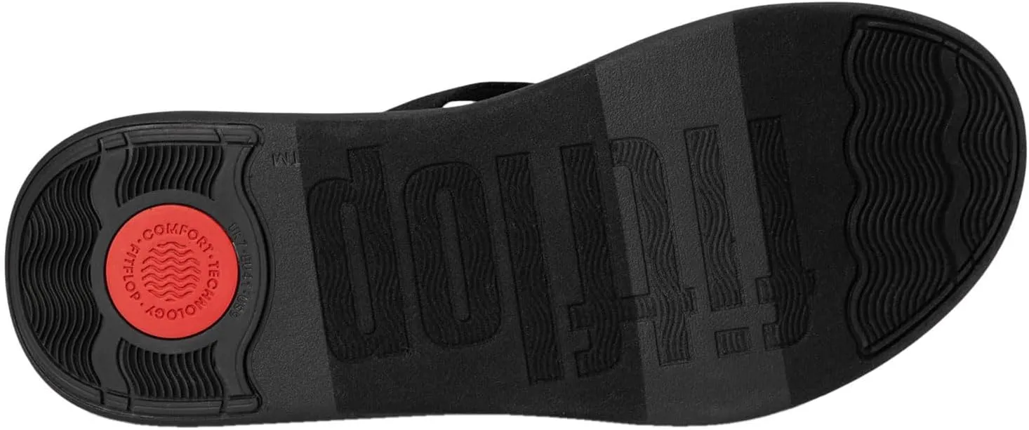 FitFlop Women's F-Mode Go Webbing Flatform Strappy Slides Wedge Sandal