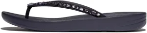 FitFlop Women's Iqushion Multi-Crystal Ergonomic Flip-Flops Wedge Sandal
