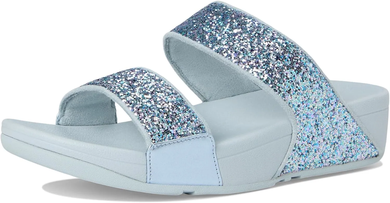 FitFlop Women's Lulu Multi-Tonal Glitter Slides Wedge Sandal