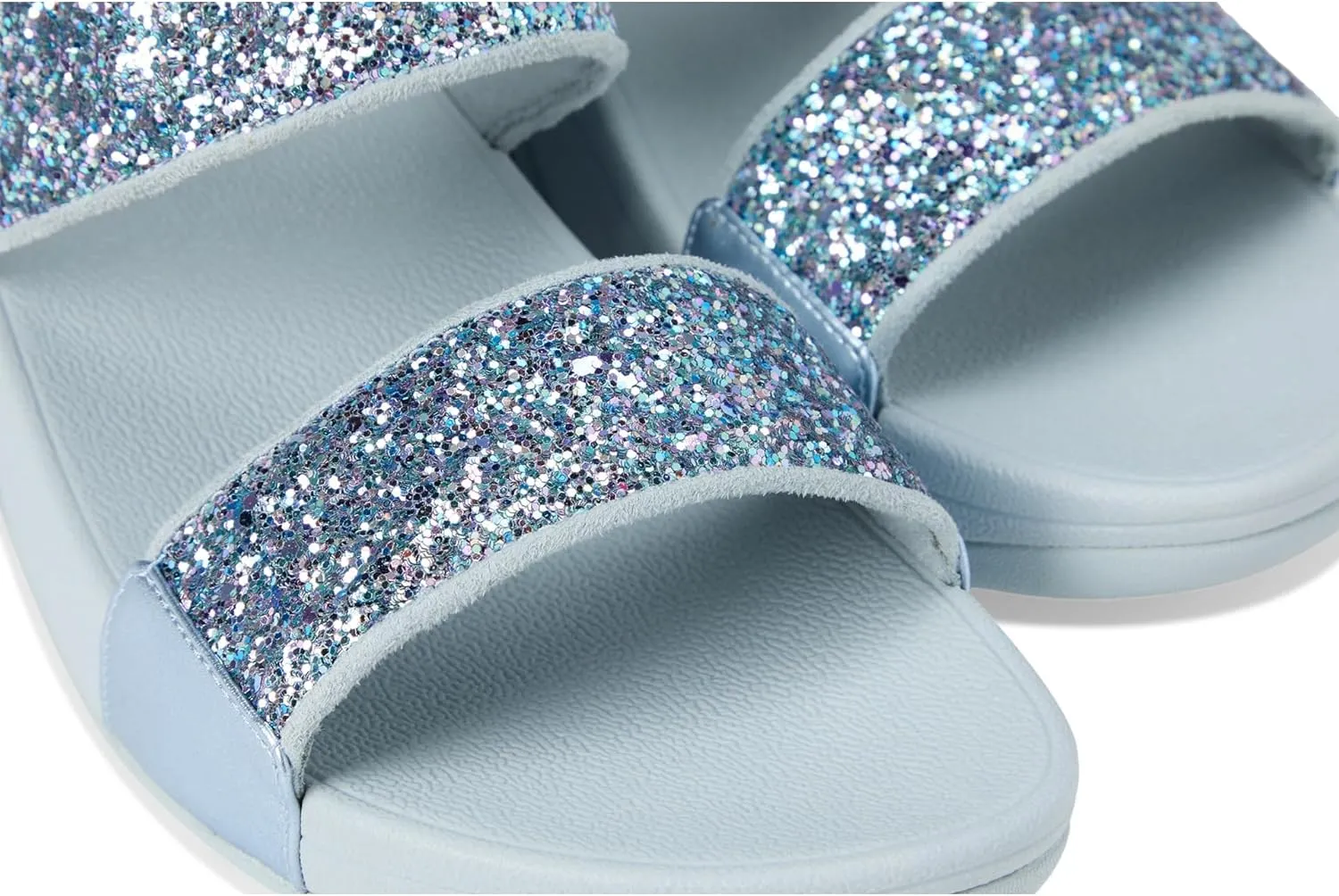 FitFlop Women's Lulu Multi-Tonal Glitter Slides Wedge Sandal