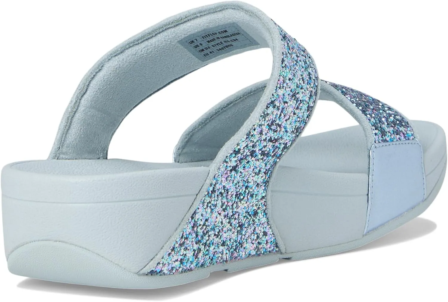 FitFlop Women's Lulu Multi-Tonal Glitter Slides Wedge Sandal