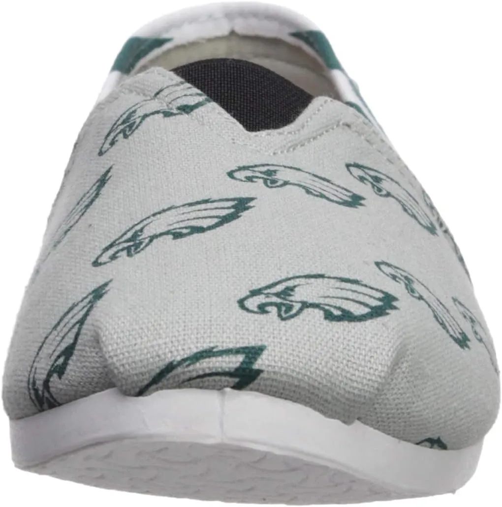 FOCO Women's NFL Team Logo Ladies Fashion Slip On Canvas Shoes