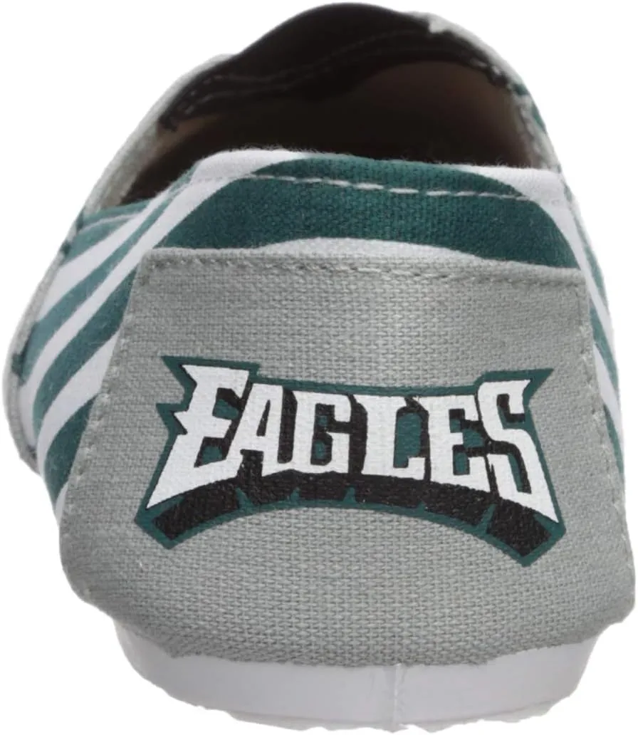 FOCO Women's NFL Team Logo Ladies Fashion Slip On Canvas Shoes