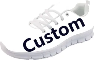 Forchrinse Hawaiian Hibiscus Leaves Lightweight Running Shoes Non Slip Soft Walking Shoes Casual Athletic Shoes