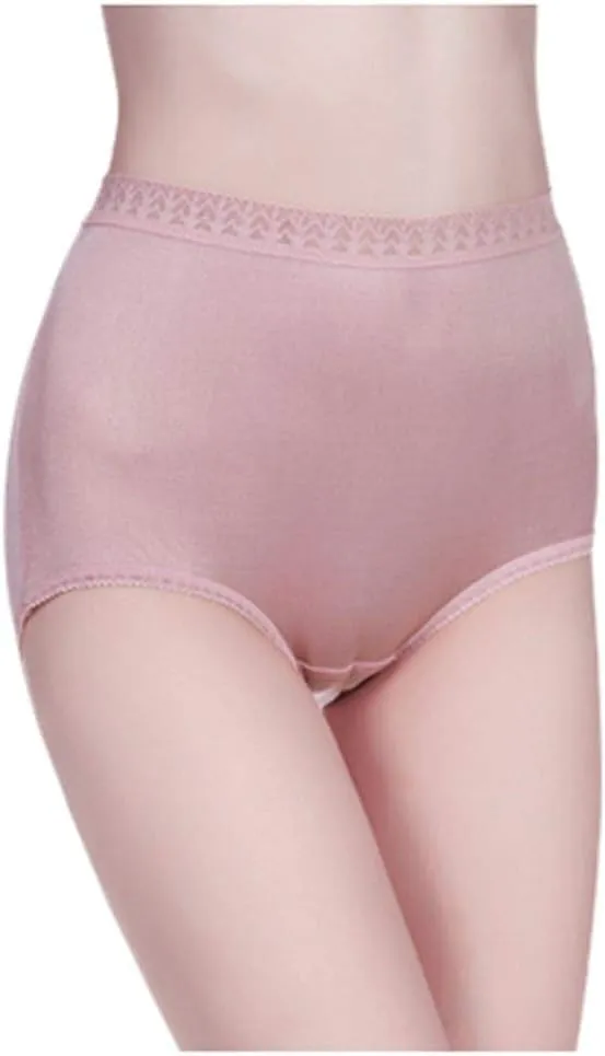 Forever Angel Women's 100% Silk Knitted High Rise Panties Briefs