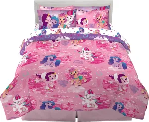 Franco Kids Bedding Super Soft Comforter and Sheet Set with Sham, 7 Piece Full Size, My Little Pony