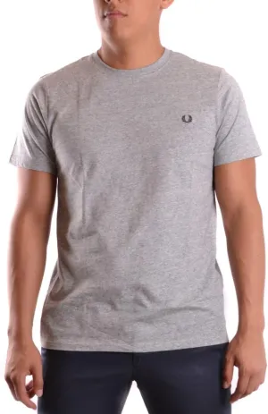 Fred Perry 100% Cotton Crew Neck Gray T-Shirt Large
