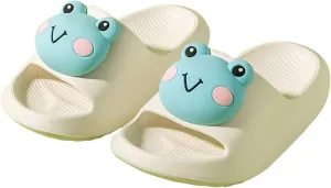 Frog Slippers for Kid, Cute Animal Slippers Summer Non-slip Quick Dry Home Slippers