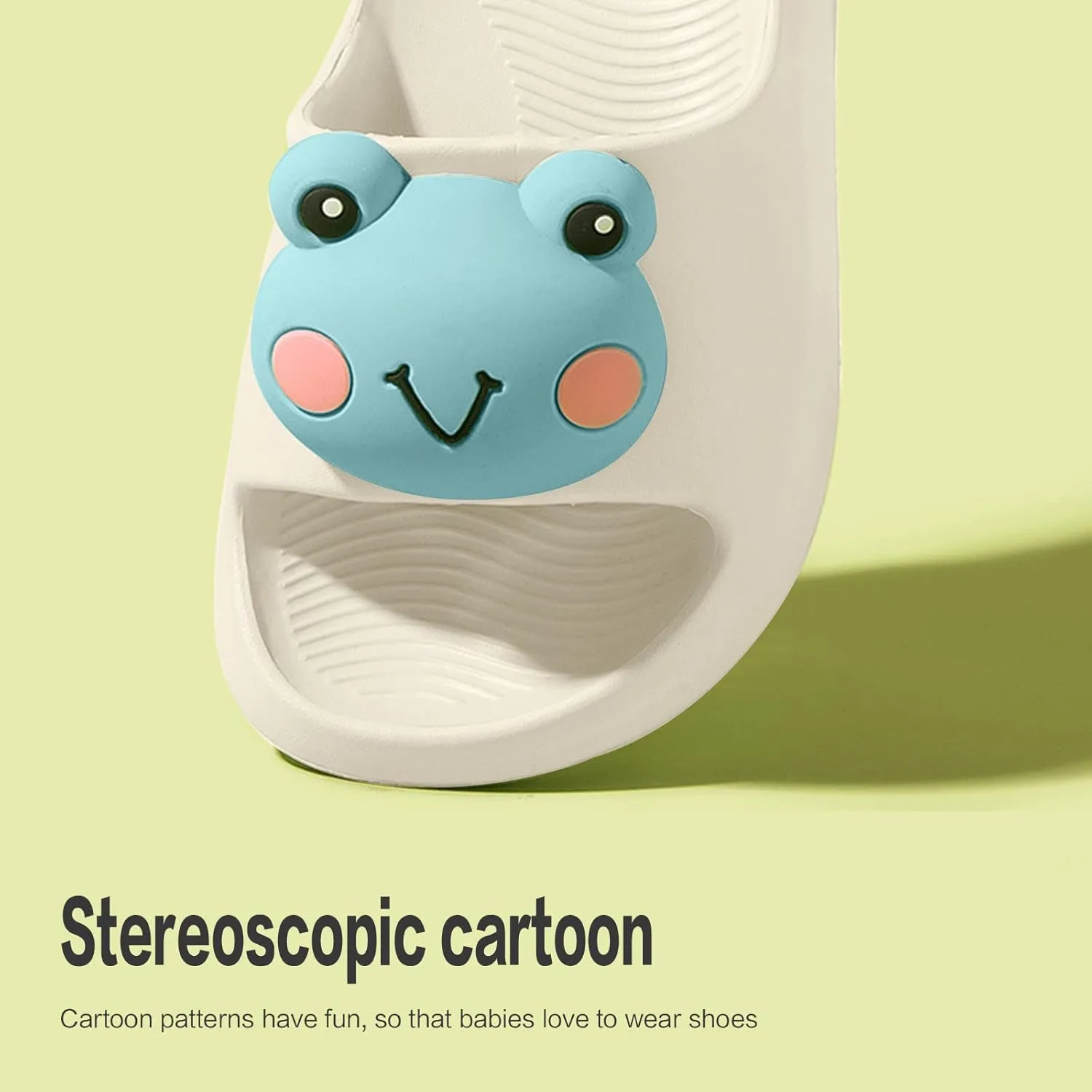 Frog Slippers for Kid, Cute Animal Slippers Summer Non-slip Quick Dry Home Slippers