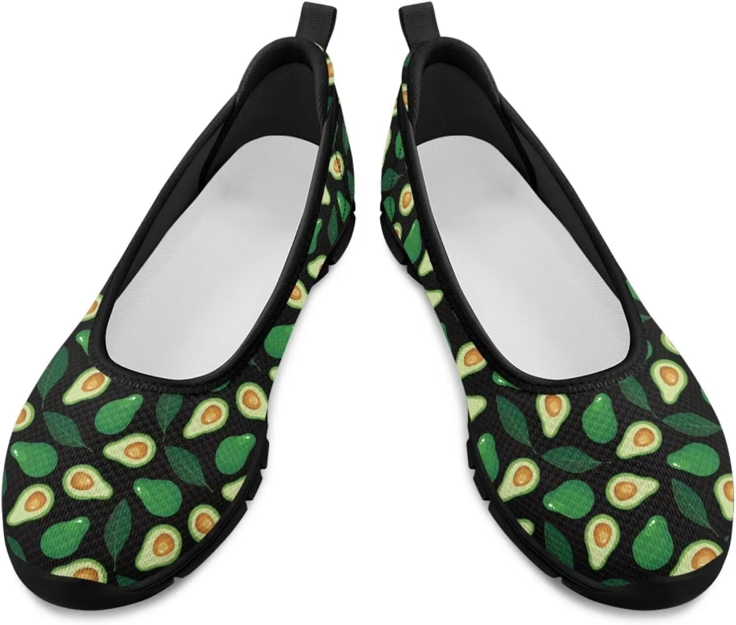 Fruit Print Shoes for Women Slip On Low Cut Loafer Flats Mesh Non Slip Indoor Outdoor Comfortable Shoes for Everyday Wear