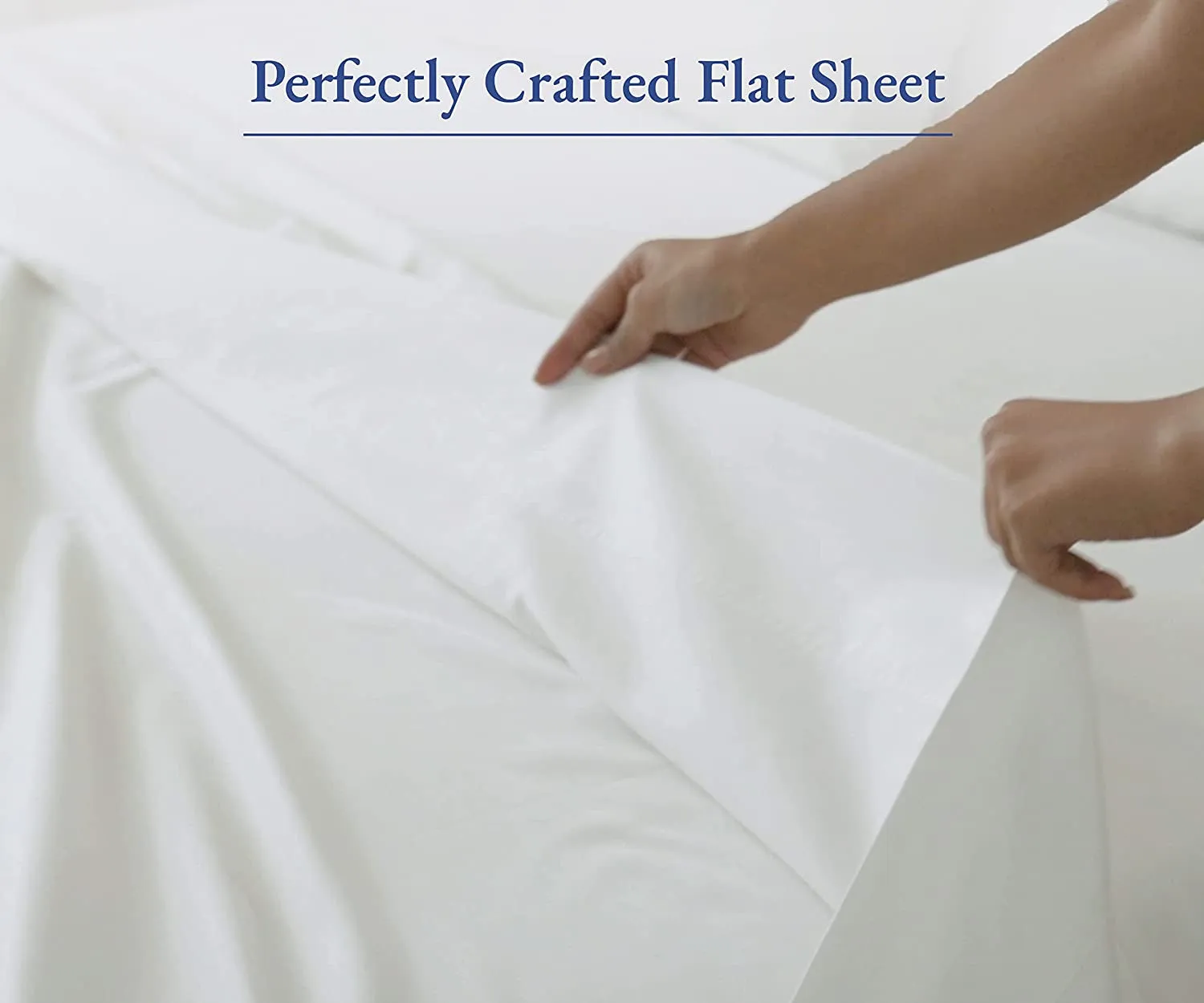 Full Size Flat Sheet, 400 Thread Count 100% Cotton Sheet Sateen, Cooling Bed Sheets, White Flat Sheet, Full Sheets, Top Sheets, Single Full Flat Sheet Only (Bright White)