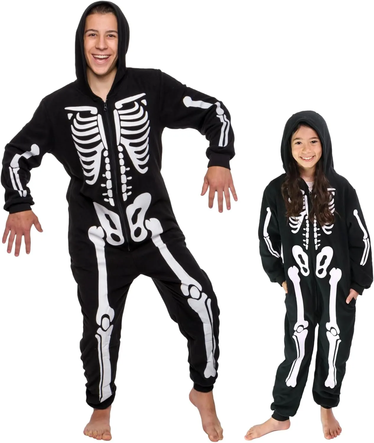 Funziez! Slim Fit Adult Onesie - Animal Halloween Costume - Plush Fruit One Piece Cosplay Suit for Women and Men