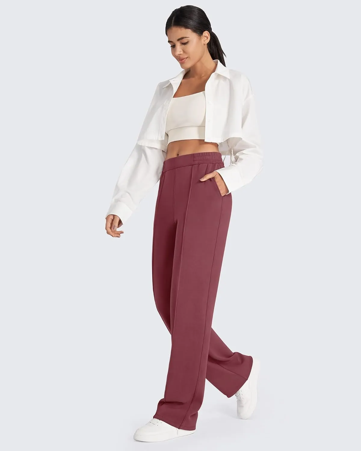G4Free Smoofit Modal Soft Women Wide Leg Sweatpants with Pockets Yoga Pants Casual Lounge Trousers Petite/Regular/Tall