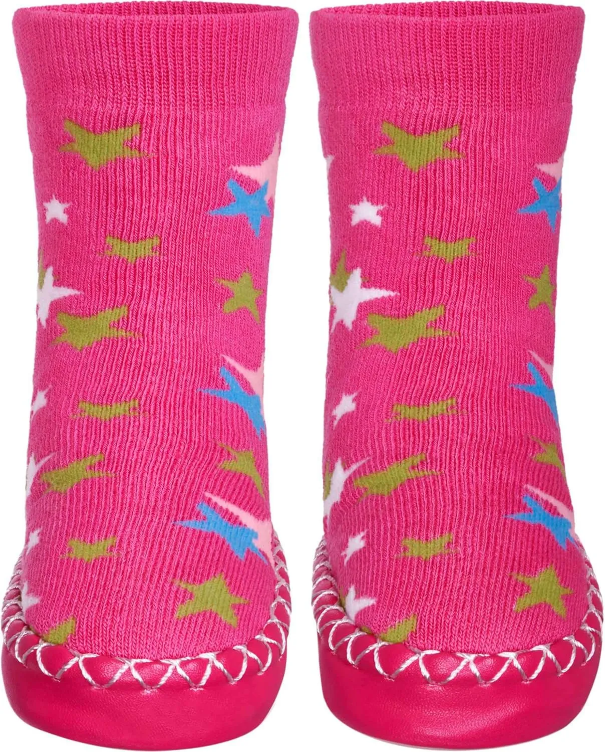 Girl's Anti-Slip Cotton Socks Squared Slippers