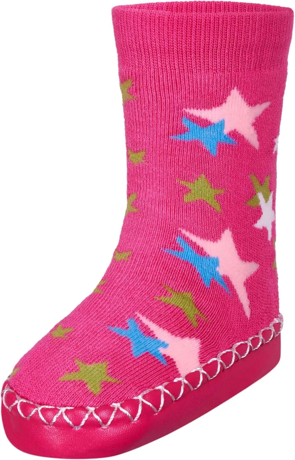 Girl's Anti-Slip Cotton Socks Squared Slippers