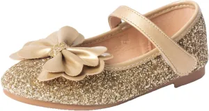 Girls Dress Shoes Mary Jane Wedding Party Shoes Glitter Bridesmaids Princess Flat