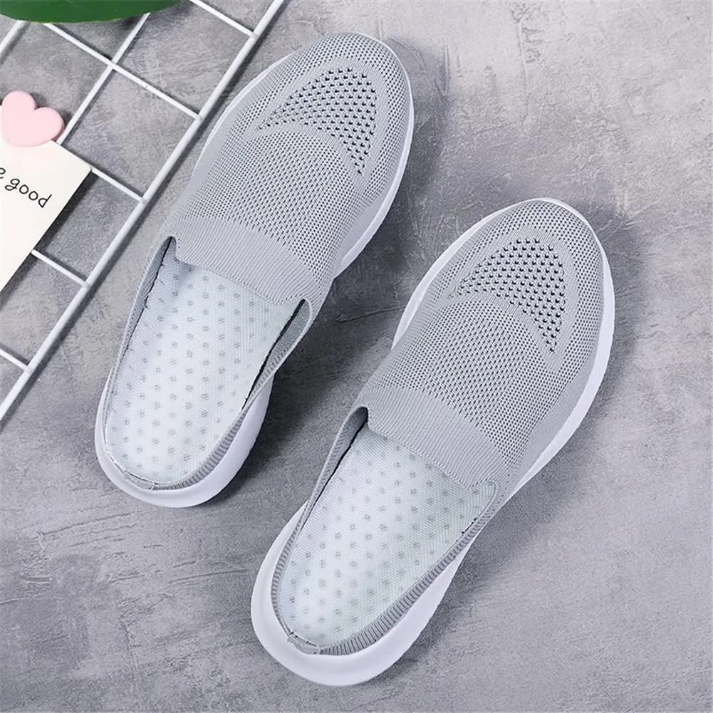 GOSPT Women's Backless Slip on Mesh Sneakers Shoes Ladies Comfortable House Slippers