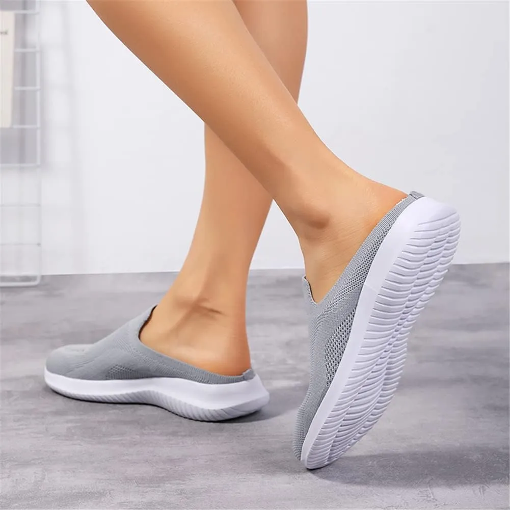 GOSPT Women's Backless Slip on Mesh Sneakers Shoes Ladies Comfortable House Slippers