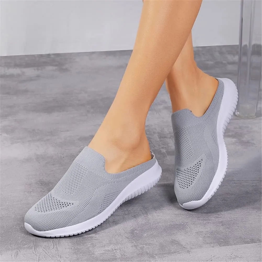 GOSPT Women's Backless Slip on Mesh Sneakers Shoes Ladies Comfortable House Slippers